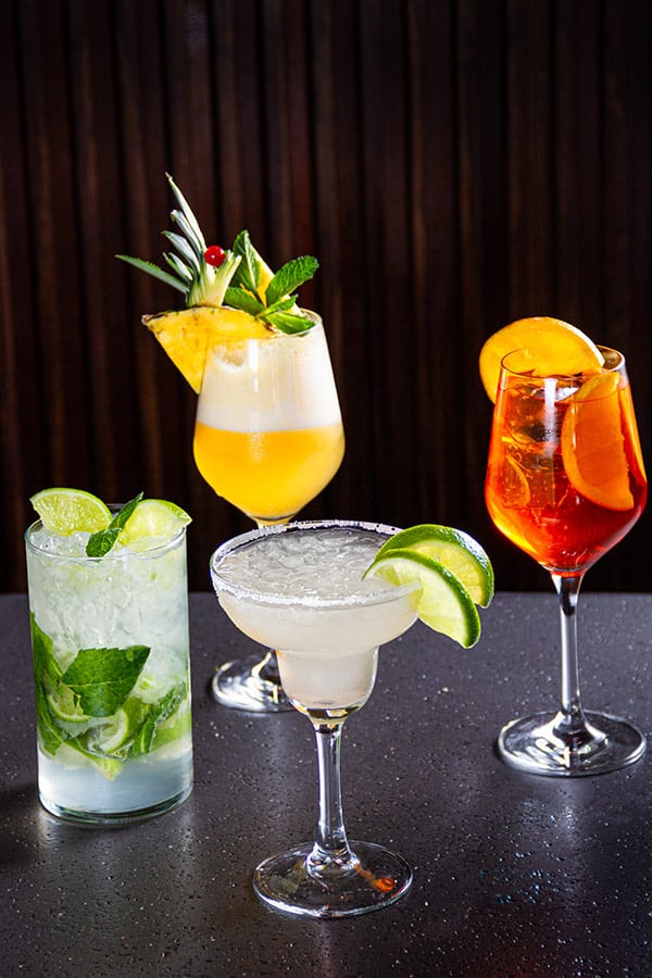 Cocktails at Delica - Mojito, Margarita, Piña Colada, Aperol Spritz